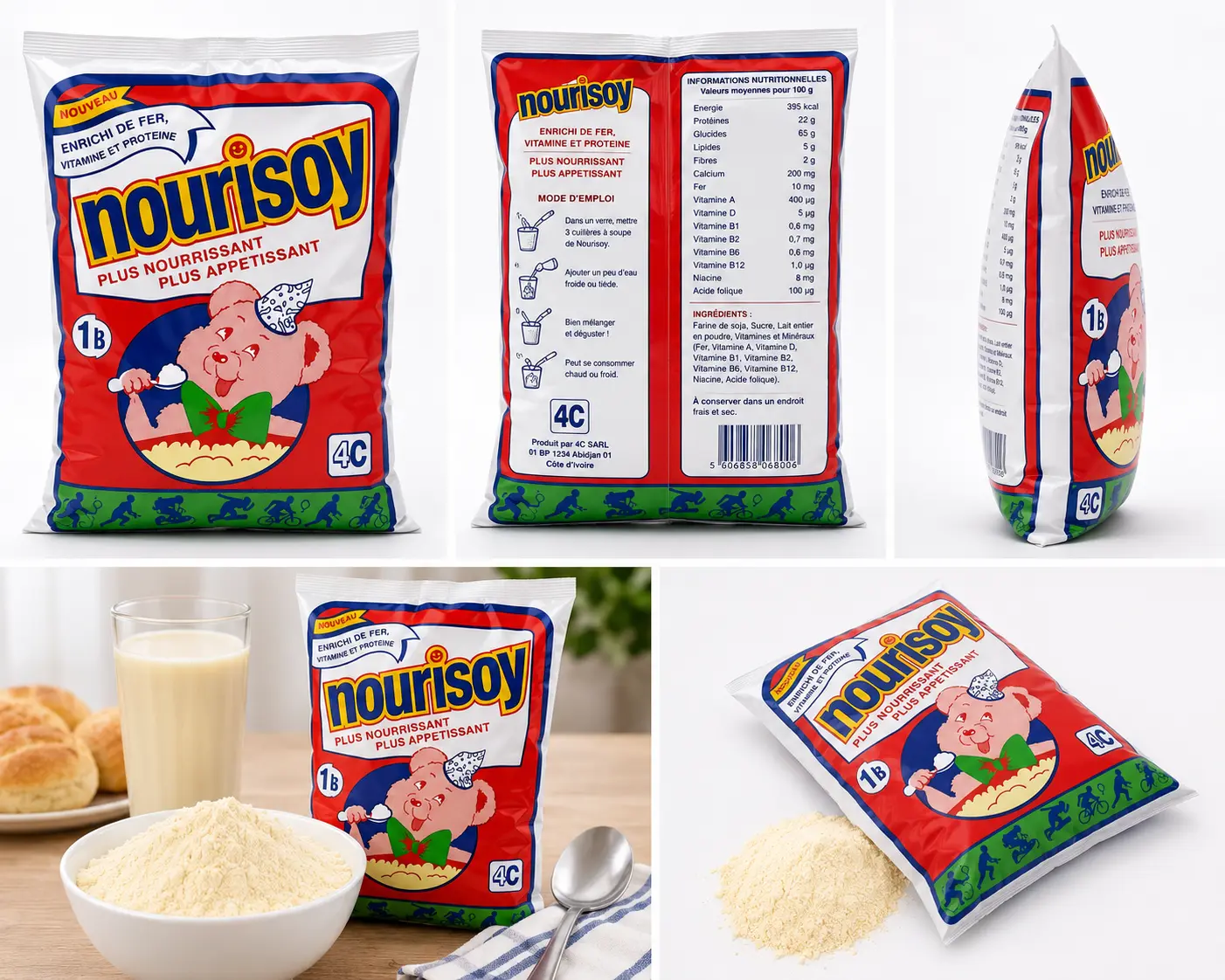 Nourisoy Fortified Soy Powder, 13 oz (369 g)