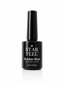 STAR FEEL Rubber Base Gel Clear – Strengthening Builder Base Coat for Nails
