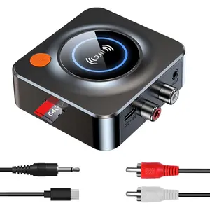 Receiver for  Stereo, NFC Quick Pair,3.5mm AUX/RCA,TF Card Slot,  Audio Adapter Low Latency for   Streaming Stereo System
