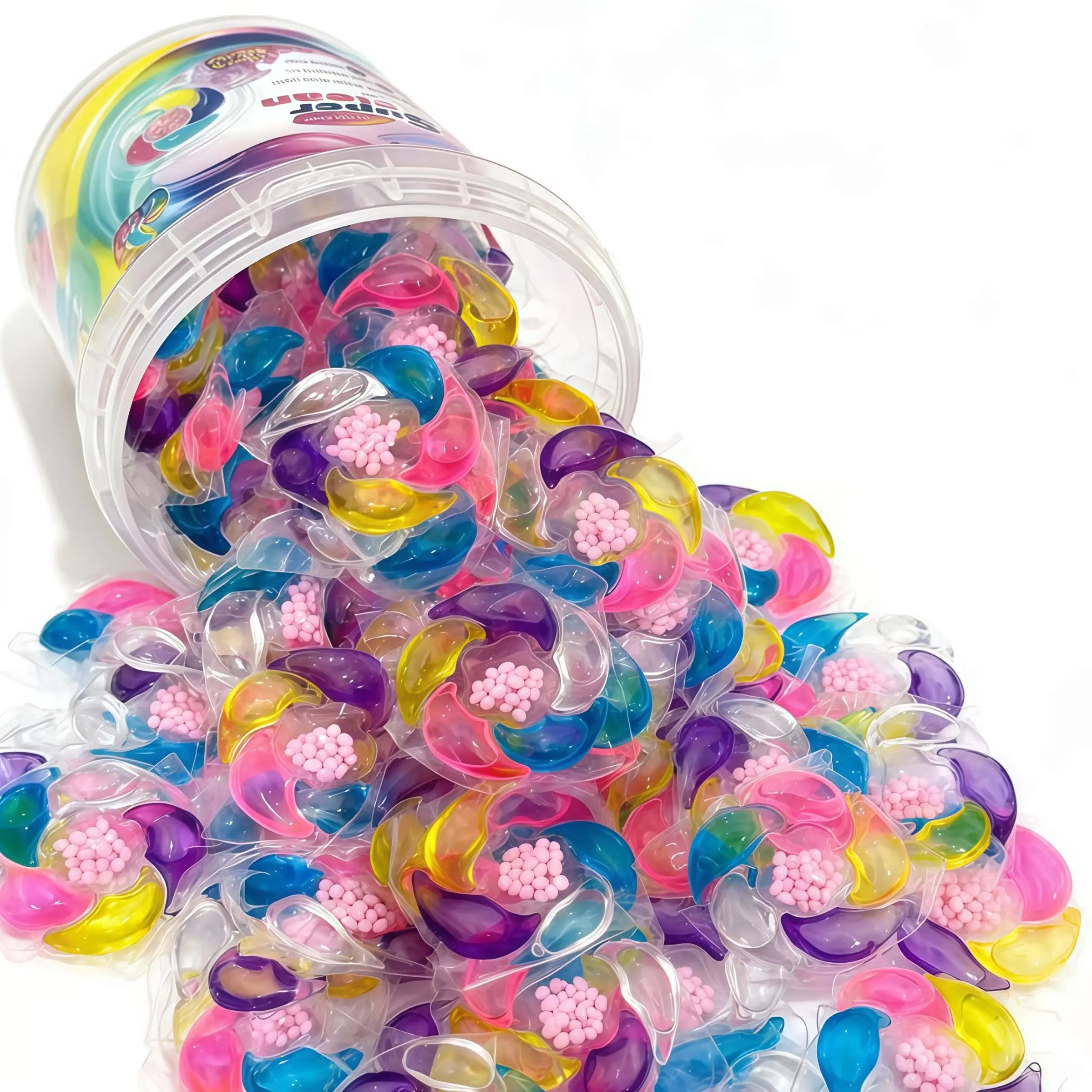 420g Bucket Pack of 10/30/50 Pcs Six-In-One Fragrance Laundry Detergent Pods, Deep Cleaning Stain Removal, Long-Lasting Aroma Wash, Fragrance Scented Detergent Beads