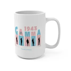 Gamma Phi Delta silhouette Mug 15oz Drinkware Ceramic Coffee