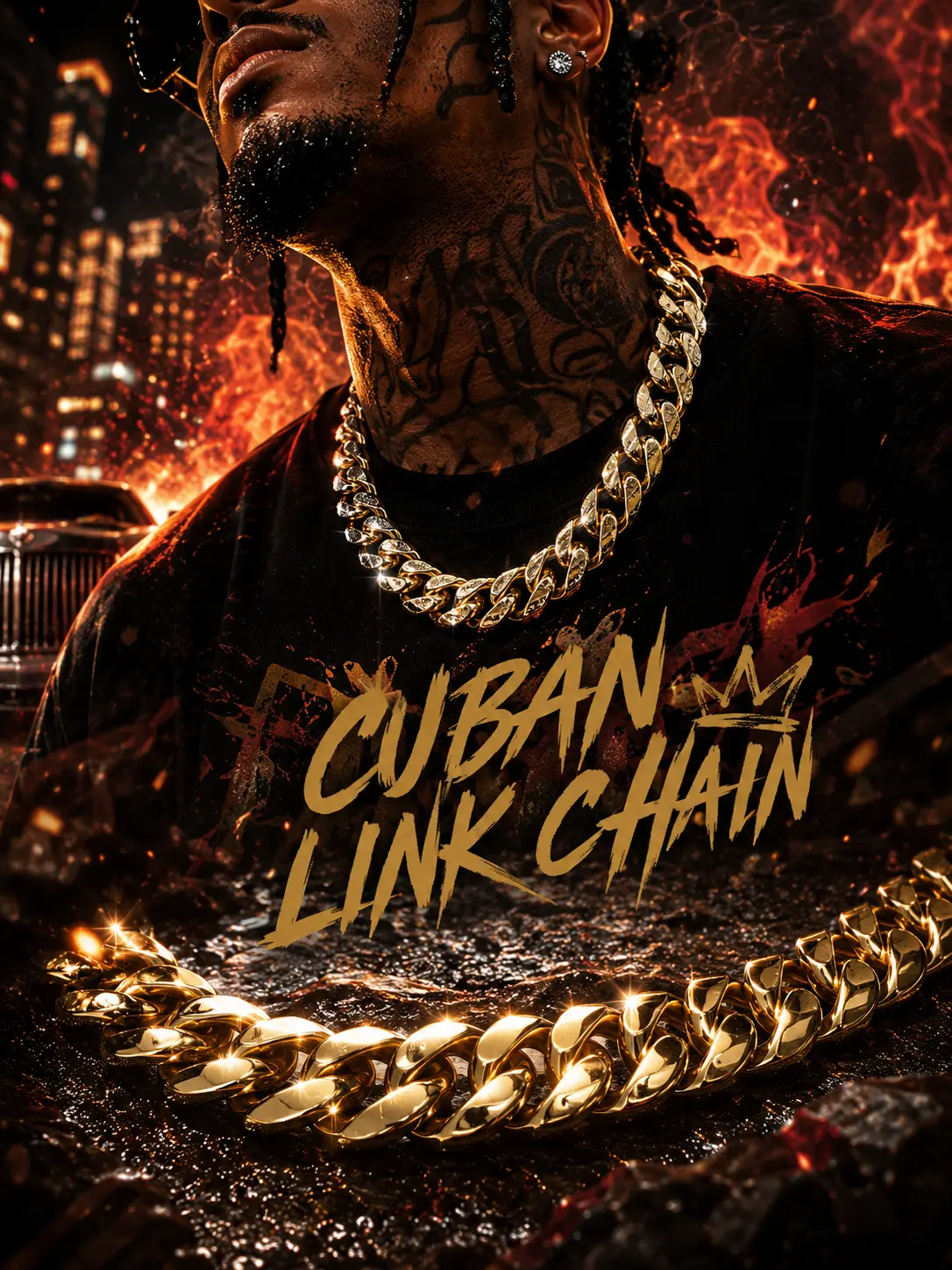 9018  Full Iced Out Square Box Clasp Thick Gold Cuban Link Chain Solid Heavy Curb Chain Fit All Hip Hop Pendants For Men Women summerwins
