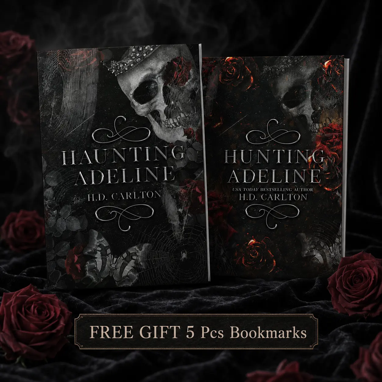 Cat and Mouse Duet By H.D. Carlton, Includes Haunting Adeline and Hunting Adeline, 2-Book Paperback Dark Romance Set