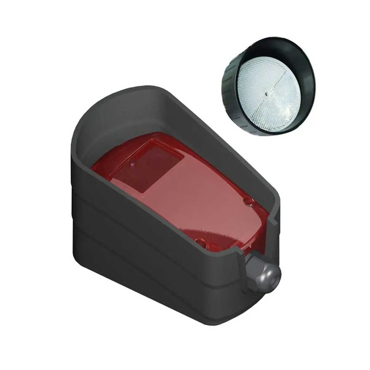 212 MAIN IP66-Rated Pre-Wired Outdoor Infrared Photocell Photo Eye Sensor with 7 ft Pre-Wired Cable, 250V AC, 0.31 lbs, 1x3x2 in, Easy Installation, Safety Stop, Reflector for Garage Gate Openers