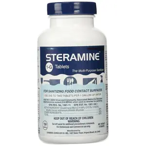 212 MAIN SSN Steramine 1-G Sanitizing Tablets, Surface Cleaner, Soap Scum Remover for Aquatic Fitness Equipment Maintenance