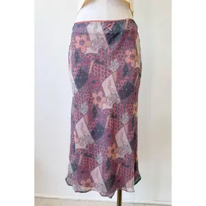 Floral Patchwork Midi Skirt