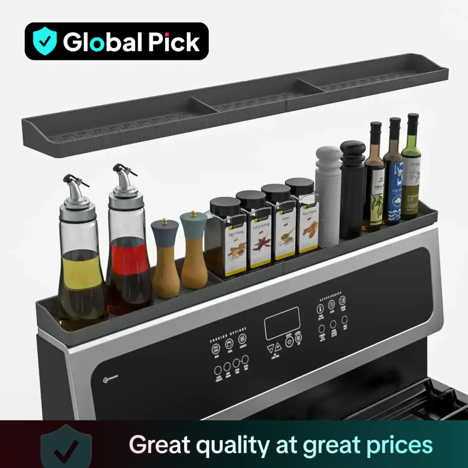 Silicone Magnetic Spice Rack, Kitchen Gadgets Storage Rack, Kitchen Stove Top Storage Organizer, Stove Top Shelf, Home Organizers, Kitchen Accessories