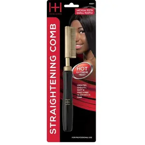 Hot & Hotter Annie #5501 Straightening Comb with Medium Teeth & Small Temple for Smooth Frizz-Free Glamorous Hair Salon Equipment