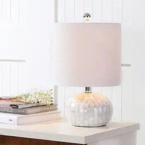 JONATHAN Y Wilson Seashell LED Table Lamp , for bedroom, living room, foyer, hallways, dining room, dorms