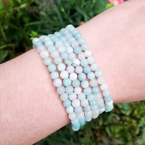 Amazonite Bracelet- 4mm, Handmade, Natural Crystals, Custom Sizes