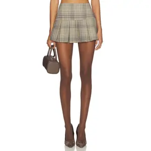 MORE TO COME Spencer Mini Skirt in Brown