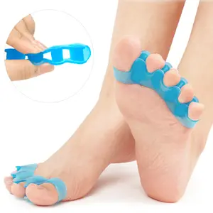 2/6pcs Toe Separators 5-Toe Spacer Soft Silicone, Reusable Foot Alignment & Toe Stretcher, Flexible Toe Spreader for Comfort & Care, Flexible Toe Care, Suitable for Relaxing Feet at Home, Pedicure Care Tool