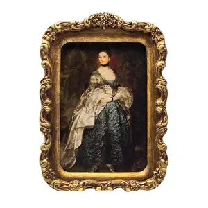 5x7 Vintage Picture Frame, Antique Black and Gold Ornate Photo Frame, for Tabletop and Wall Display, Decorative Retro Home Decor, Old Fashioned Photo Gallery Art