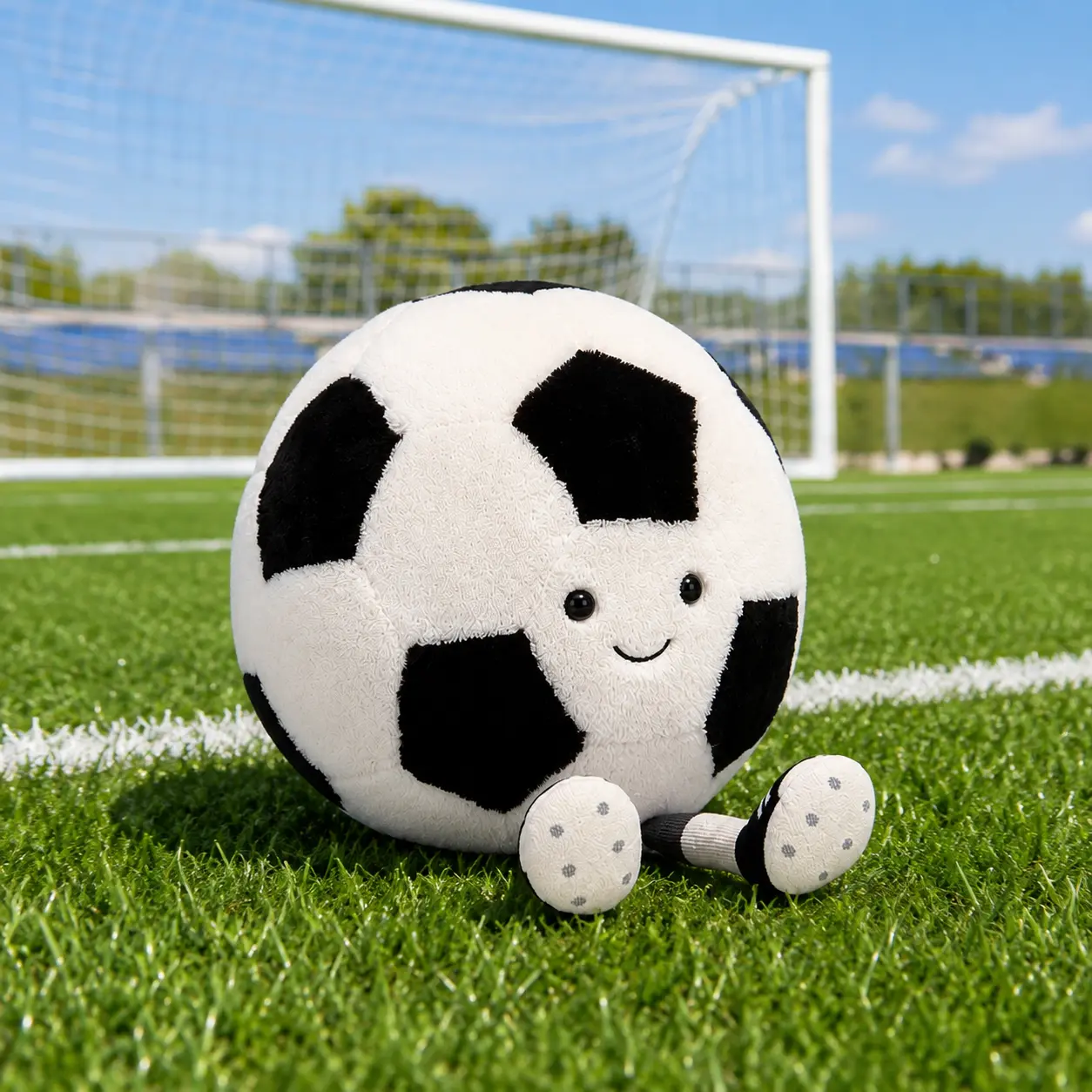 Jellycat Amuseables Sports Soccer Ball Plush  Super Soft Soccer Stuffed Animal - Cute Gift for Kids & Soccer Fans
