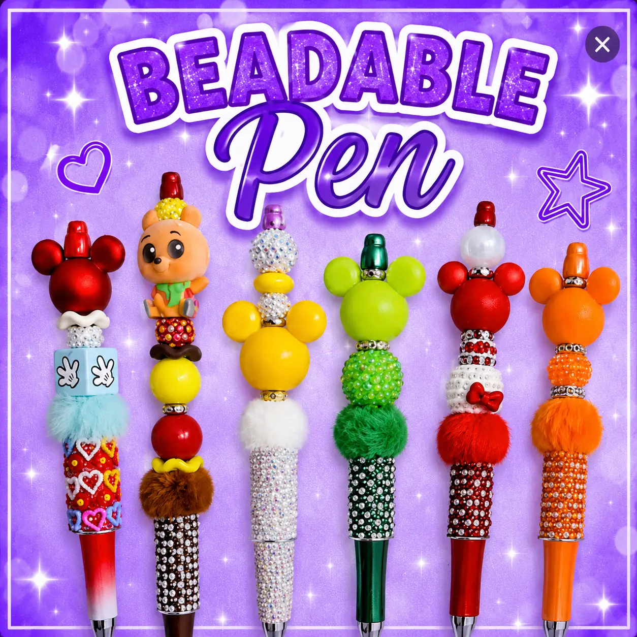 Character Beadable Pens