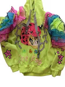 #130 LunaSparkle handmade designer 3D Embroidered Sweatshirt