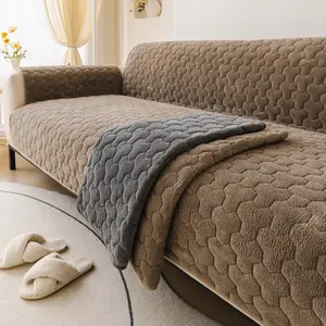 Reversible Sofa Cover, 1 PC Couch Cover for Dogs with Elastic Straps, Anti-slip Repellent Furniture Protector for Pets Couch Cover for 3 Cushion Couch.