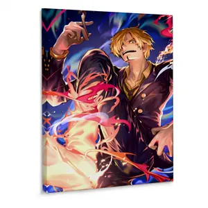2D Flat, 1pc, 2D Flat, Sanji and Usagi Ryukubo Anime Poster Theme Aluminum Decorative Sign. Suitable for Bedroom, Living Room, Hallway, Cafe Decor. Gift for Anime Fans., 2D Flat