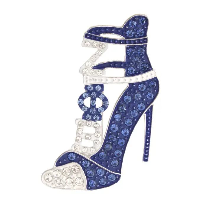 ZPB Blue Heel Sorority Brooch