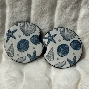 Coastal Shell - Car coasters inserts