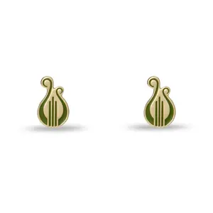 GOLD ALPHA CHI OMEGA STUD EARRINGS