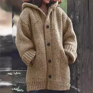 Mid-Length Sweater New Cardigan Hooded Coat M107genting-sports-store（gift）