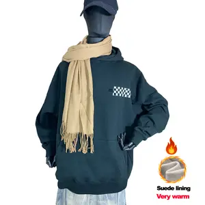 Men's Good Hrnd Hooded Light Oatmeal EssentialsHoodie Vibe Sweatshirt Loose Fit Trendy Streetwear Menswear Tops Casual Unisex Fleece-Lined Crewneck Hooded Mid-Weight Fall/Winter XS to XXL Classic Black Charcoal Grey Oatmeal Light Grey