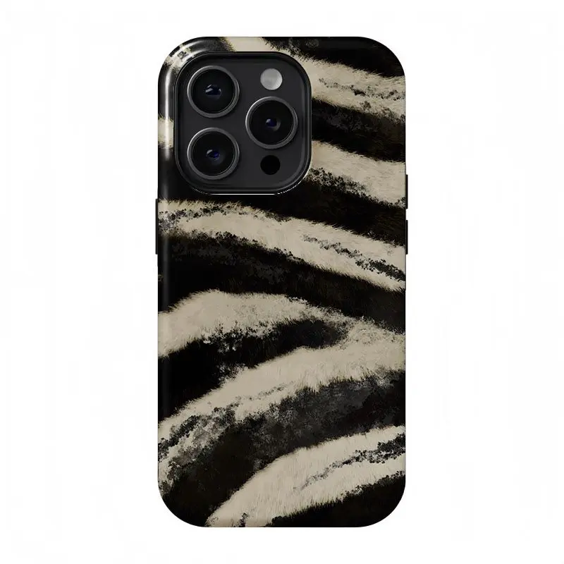 Vintage Zebra Print Phone Case Cover for iphone 17 phone case 16 pro max 15 Plus 14 13 12 11 and Samsung S26Ultra S25Plus S24 S23 S22 Cute,clear,military-grade,high-end,durable,shockproof,and drop-resistant 2-in-1 glossy phone case