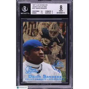 1997 Flair Showcase Legacy Collection Deion Sanders #A21 BGS 8 /100 Pop 1