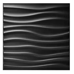 Art3d Wave Design 3D Wall Panel, Pack of 12, 19.7 in. x 19.7 in., 32 Sq.ft/Case, PVC Material Decorative 3d wallpanel art Ornaments Light Stickers