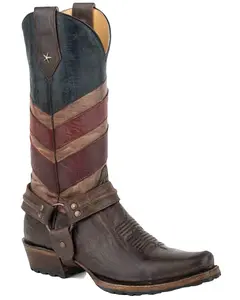 Men's Old Glory Harness Western Boot Snip Toe - 09-020-7001-1164 Br