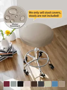Round Bar Stool Cover, Beauty Salon Chair Riser Round Seat Pad, Durable Polyester Fiber, Modern Home and Salon Decor