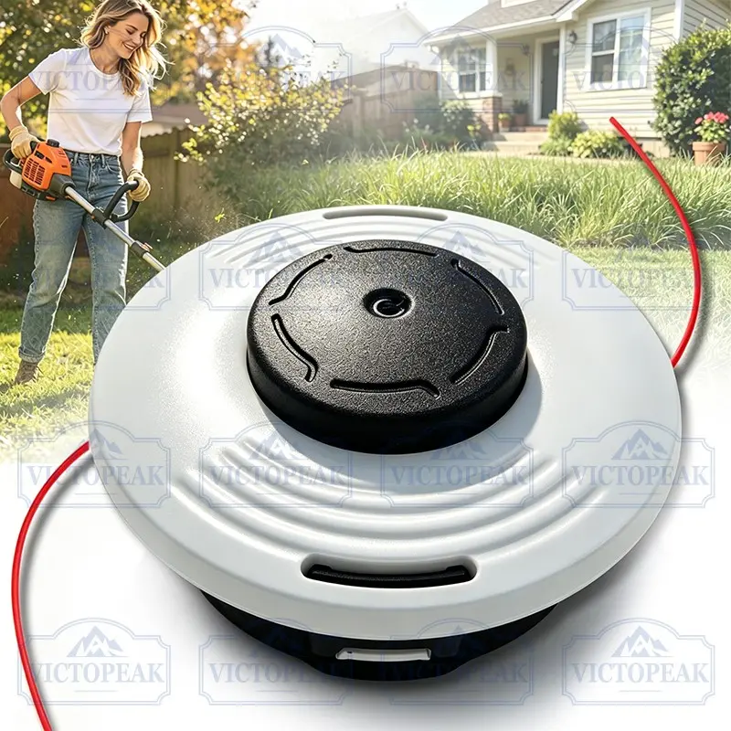 Garden Power Tool Accessories M12*1.5mm Quality New Automatic Grass Trimmer Head 46-2 for Gasoline Brush Cutter Lawn Trimmer Head for Gasoline Grass Cutter, Automatic Trimmer Head, Nylon Anti-Tangle, Plug-And-Play, Replacement Part, Repair
