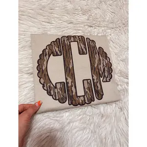 camo monogram tee