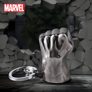 1PC Marvel Officially Licensed Keychain Avengers Hulk Fist Key Pendant Captain America Iron Man Fashion Trend Personalized Backpack Car Key Metal Key Ring Creative Clothing Accessories Decorations Ornaments Gift