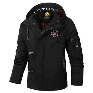 Men's Lightweight Waterproof Hooded Rain Jacket Outdoor Raincoat Shell Jacket for Hiking Travel