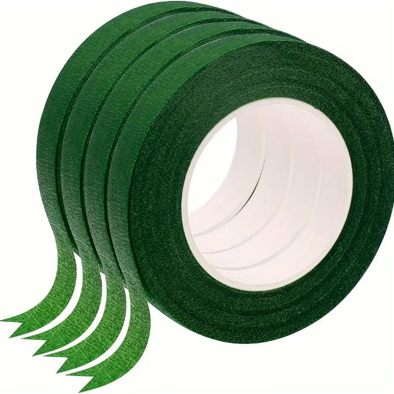 1pc/4pcs Dark Green Floral Tapes DIY Greenery Handmade Floral Wrapping Decorative Tape For Bouquet Stem Wrapping And Floral Crafts Wedding Bouquet Gift Wrapping Supplies Tape