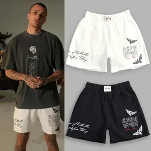 DARCSPORT Trendy Men's Shorts Fashion Trend Cotton Printed Casual Shorts Basketball Shorts