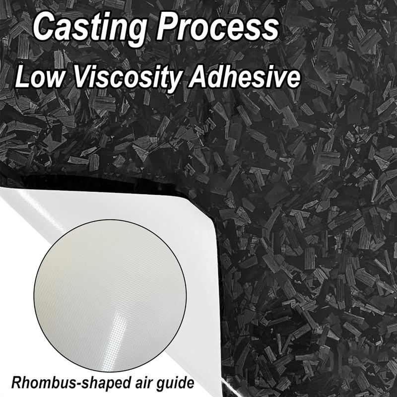 12" x 60" Gloss Forged Carbon Fiber Car Wrap Vinyl Bubble Free Air Release Adhesive Car Wrap Film Roll  DIY Decals ( 1 FT x 5 FT)