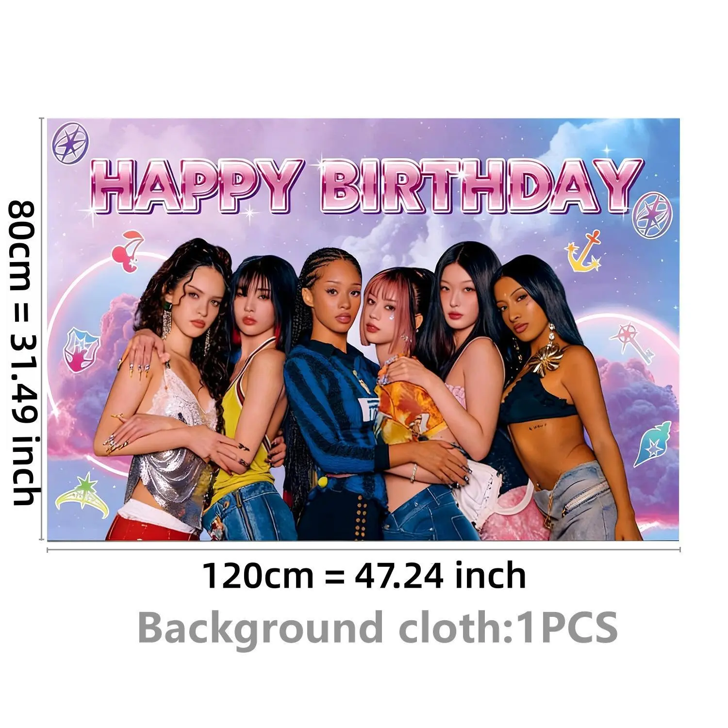 kpop katseye Birthday Decoration Party Tableware Tablecloth Cup Plate Napkin Bag Stickers Baby Shower kpop party favors Supplies kpop katseye Birthday Decoration Party Tableware Tablecloth Cup Plate Napkin Bag Stickers Baby Shower kpop party favors Supplies