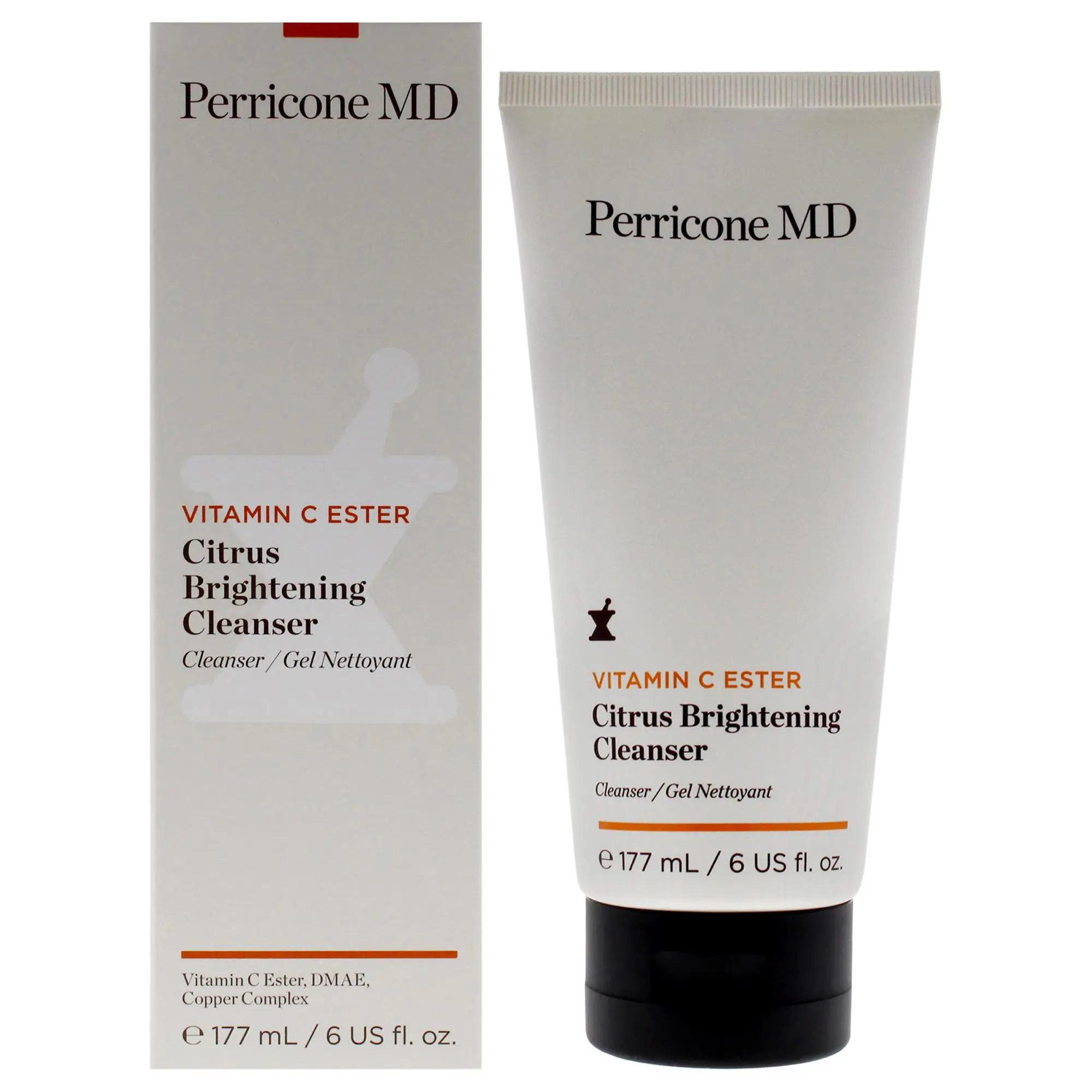 Perricone MD Vitamin C Ester Citrus Brightening Facial Cleanser - Unisex Daily Cleansing Product with Scent, 6oz