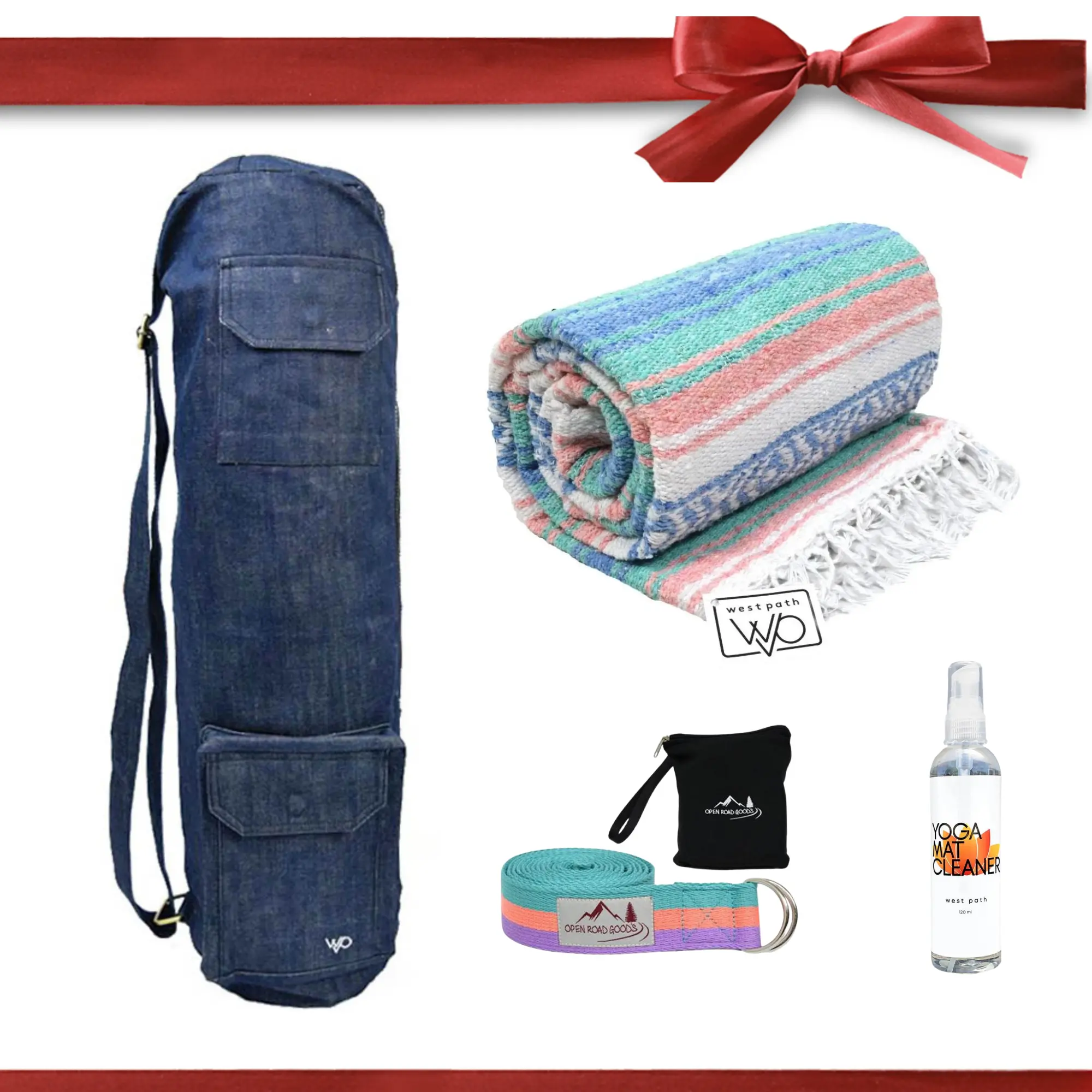 Yoga Gift Set - Bag, Blanket, Strap, & Cleaner