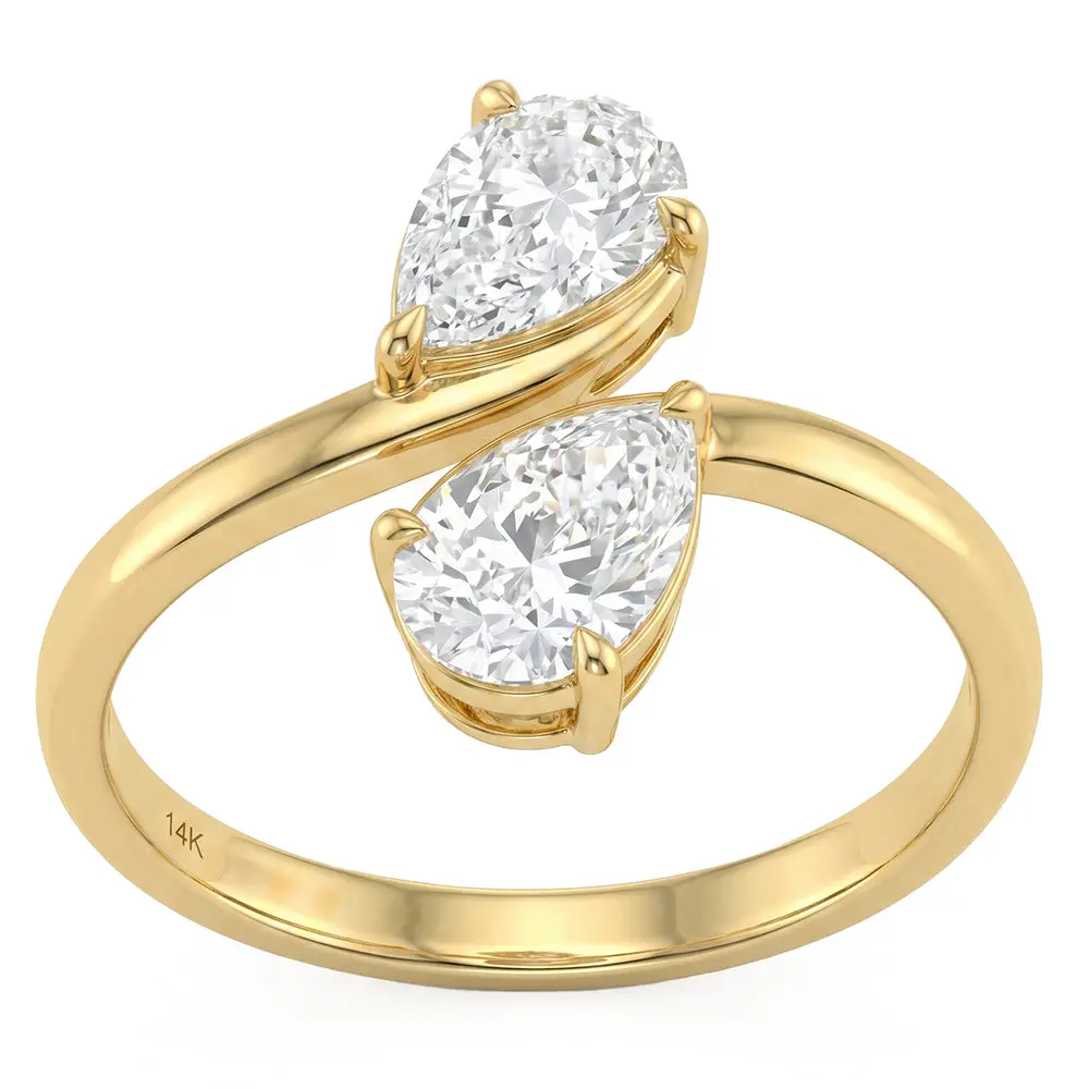 2.06ct 14K Yellow Gold Lab Grown Diamond Ring Size 6.5