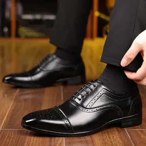 Color Blocked Men'S Business Casual Shoes