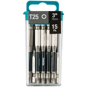 Makita (T-05343) Impact XPS® T25 Torx 3" Power Bit, 15/pk