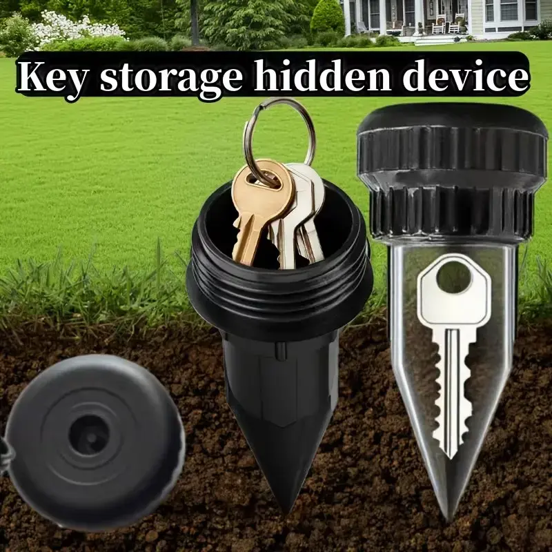 Realistic Key Hider for Outdoor Garden, Waterproof Key Box, Garden Key Holder for Lawn & Yard Security, Easy Insertion Underground Durable Storage Solution