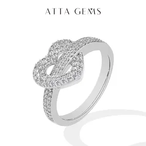 Heart Design Lab-Created Moissantie Ring for Women Fine Jewelry Shining Daily wear Mother's Day Gift R254