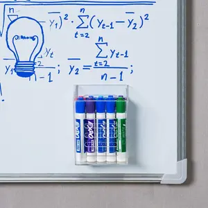 Clear Acrylic Magnetic Mounted Whiteboard Marker Holder, Office Supplies Pencil Storage Basket