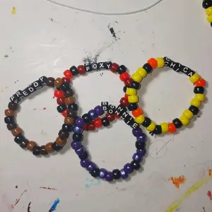 set of 4 five nights at Freddy's (fnaf) single bracelets