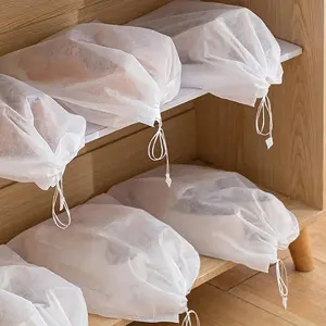 Portable Travel Shoe Storage Bag, 10pcs Dustproof Shoe Storage Bag with Drawstring, Shoe Organizer for Home & Travel, Versatile Travel Accessory, Travel Essential